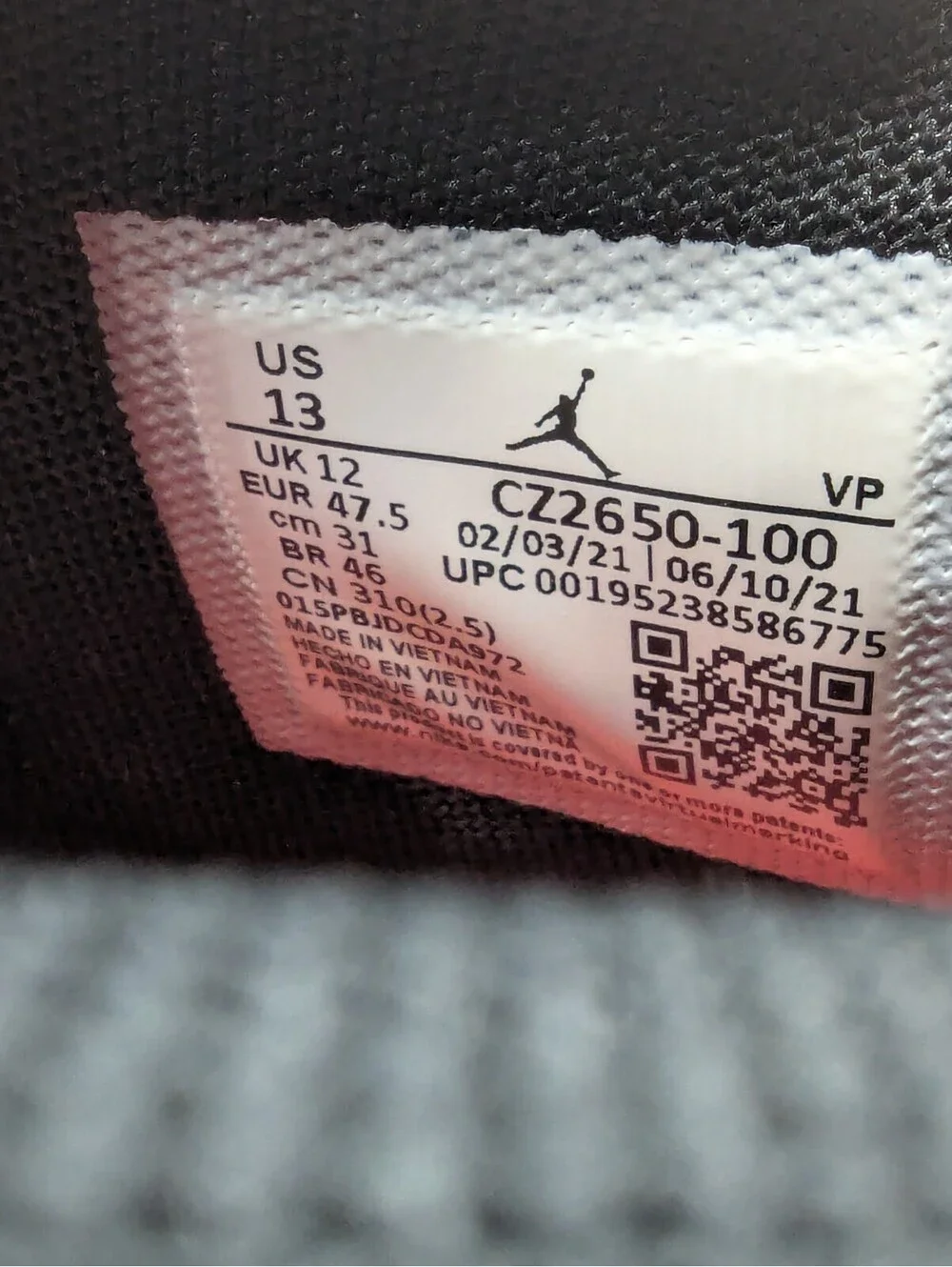 Nike Air Jordan 36 Psychic Energy White Black Red Mens Size 13 CZ2750-100 Shoes